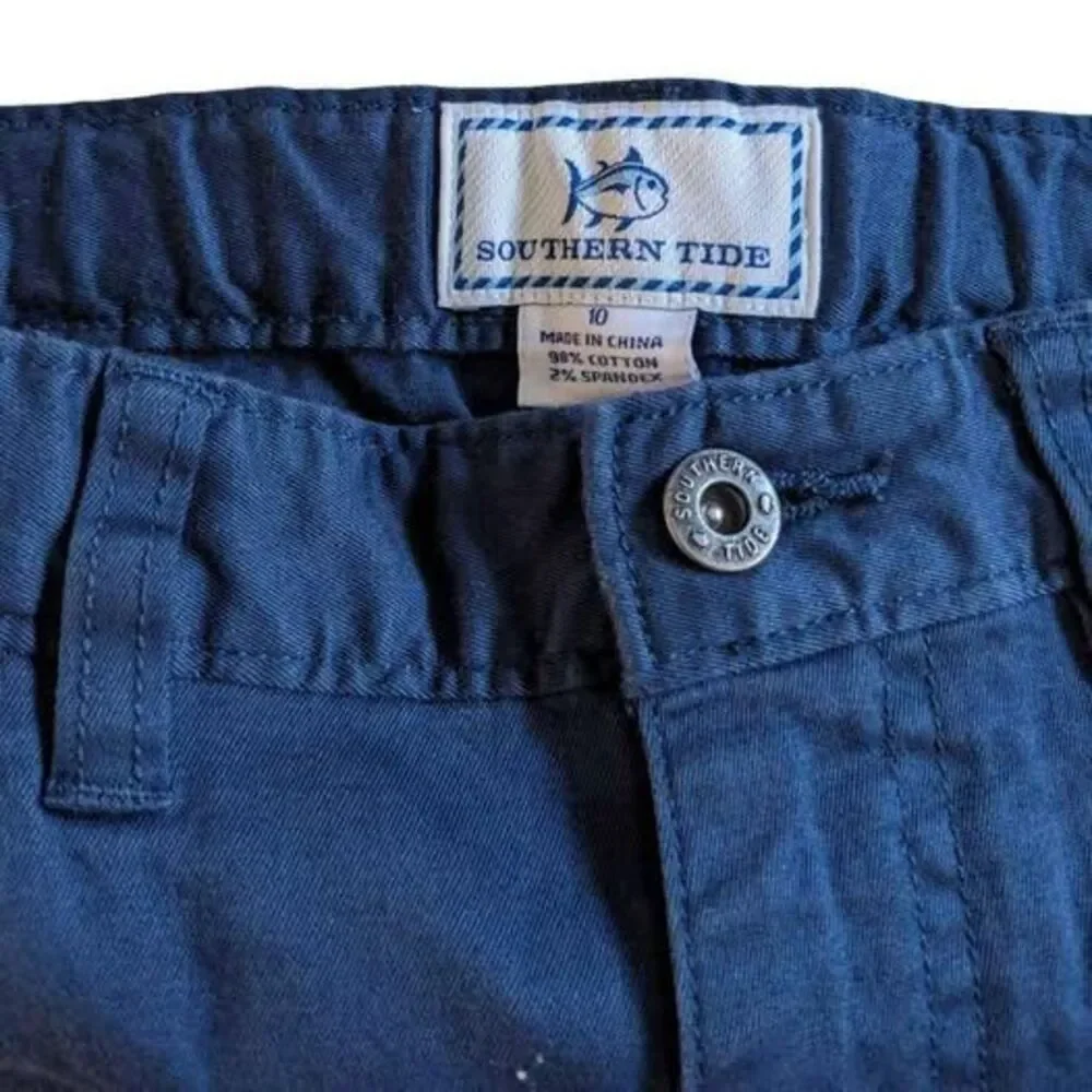Southern Tide boys blue chinos preppy color khakis size 10 dress pants
